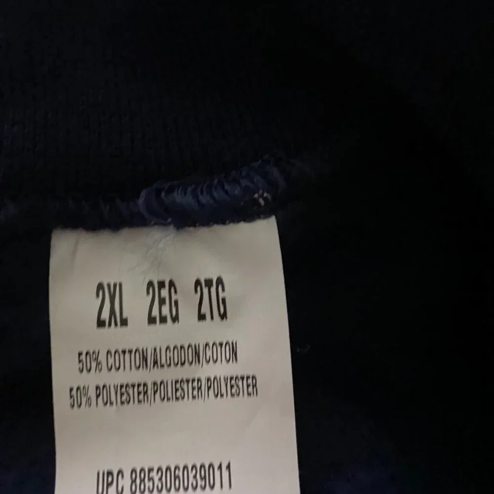 Fruit of the Loom Navy Pull Over Sweatshirt Men's 2XL NEW - Picture 9 of 10